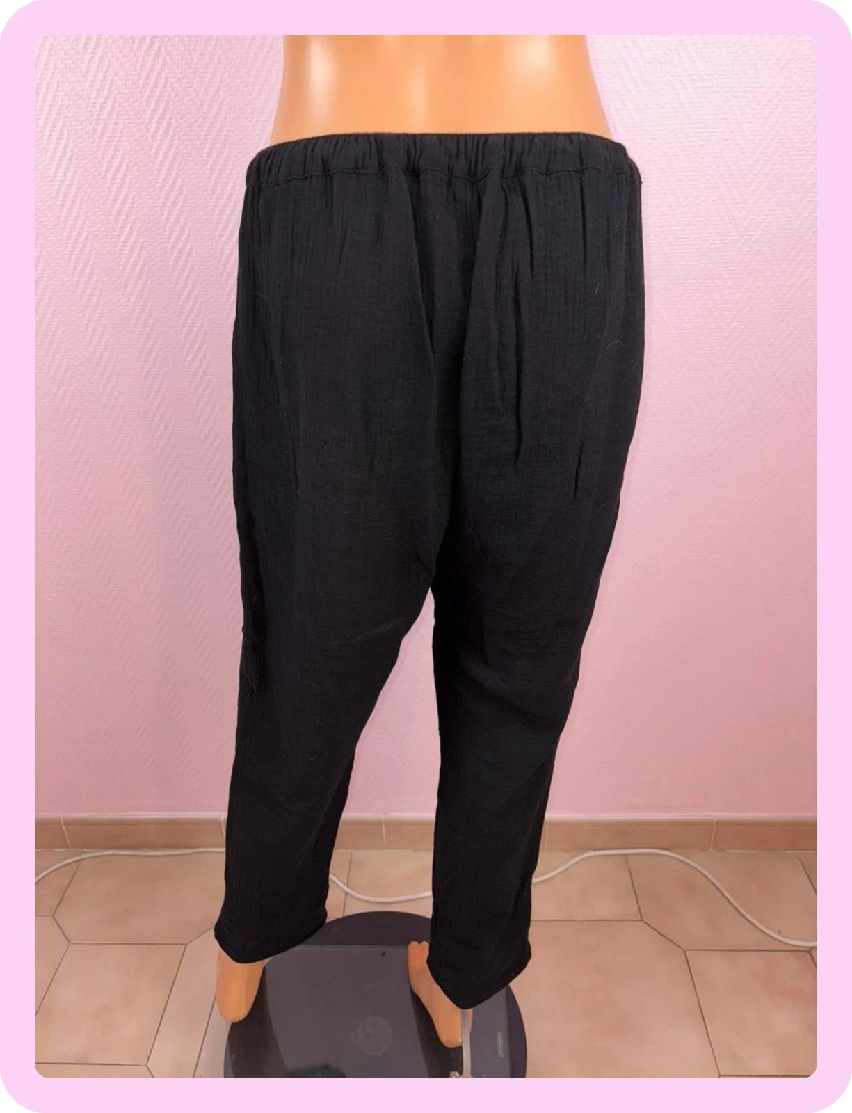 Pantalon femme, gaze de coton, licht, taille 38 – photo 5